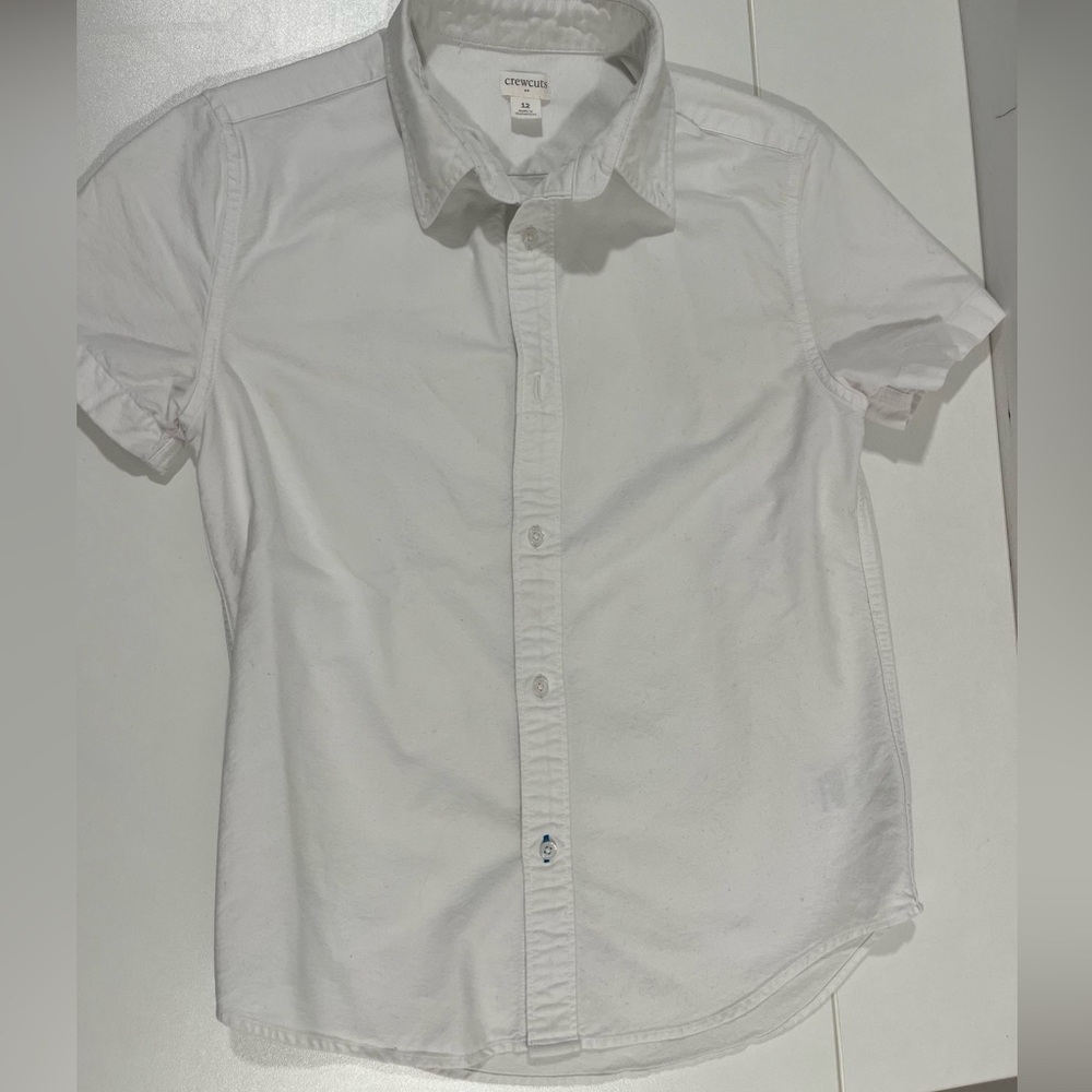 Crewcuts White Short Sleeve Button-Down Shirt